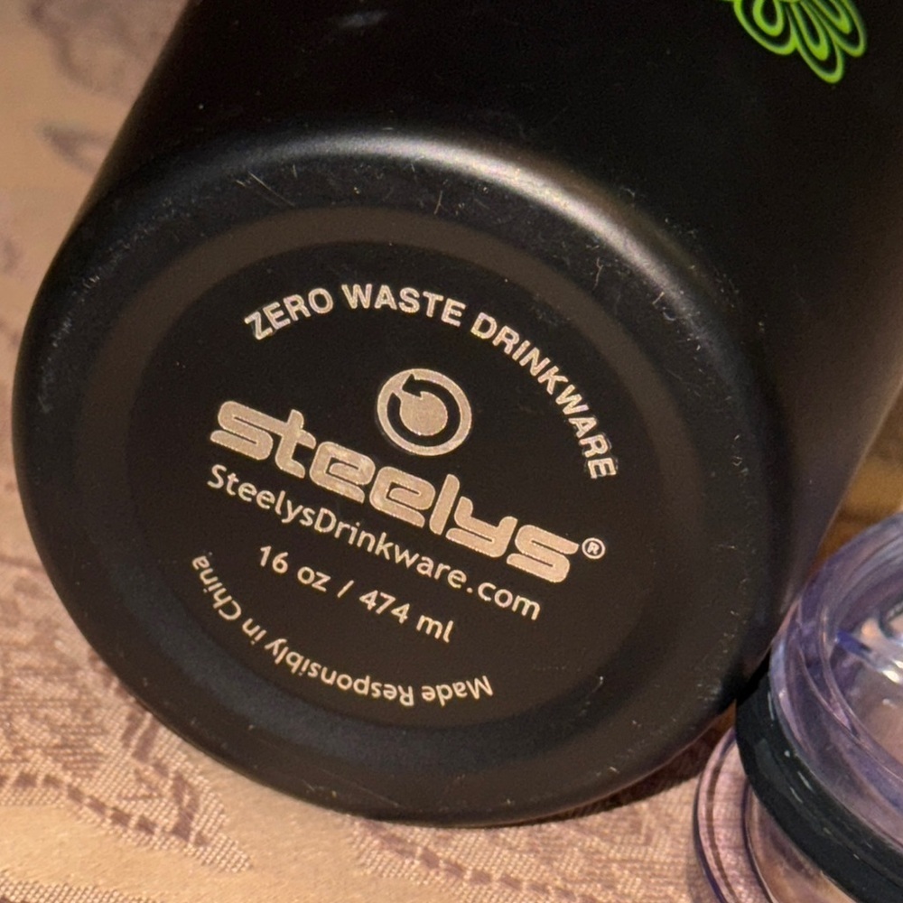Bonnaroo Music & Arts Festival Manchester TN Black Tumbler Cup 16oz Steelys wLid - Picture 7 of 8